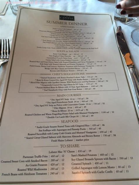 the capital grille menu las vegas nv